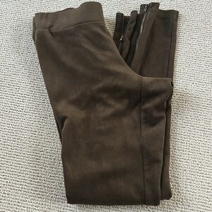 🌿Olivaceous women’s velour chocolate brown fitted leggings, size S🌿